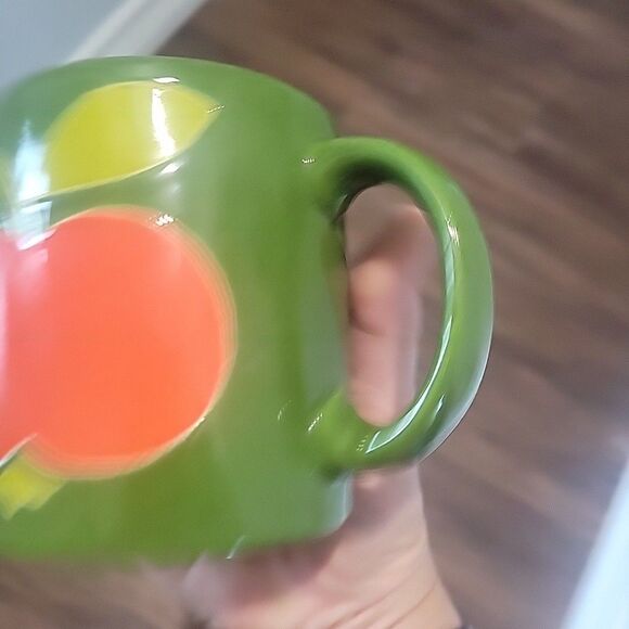 Vintage Waechtersbach Spain Green Red Apple Mug Kitschy Cottage Grandma 70s MCM - Picture 7 of 11